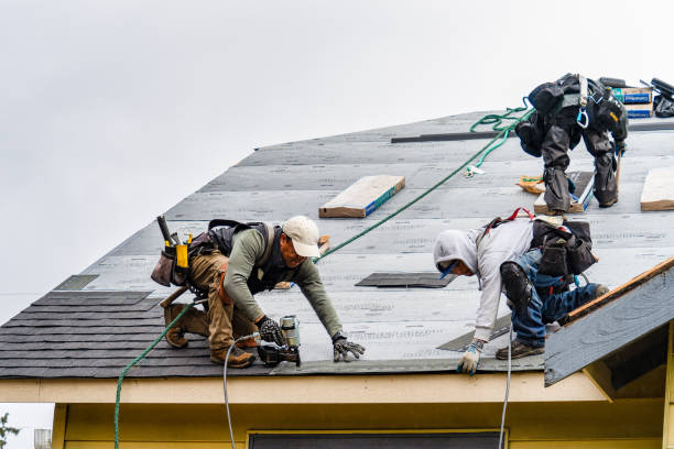 Professional Gutter Installation technician working in Maryville, MO